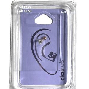 New rhinestone flower 16g barbell earring body jewelry